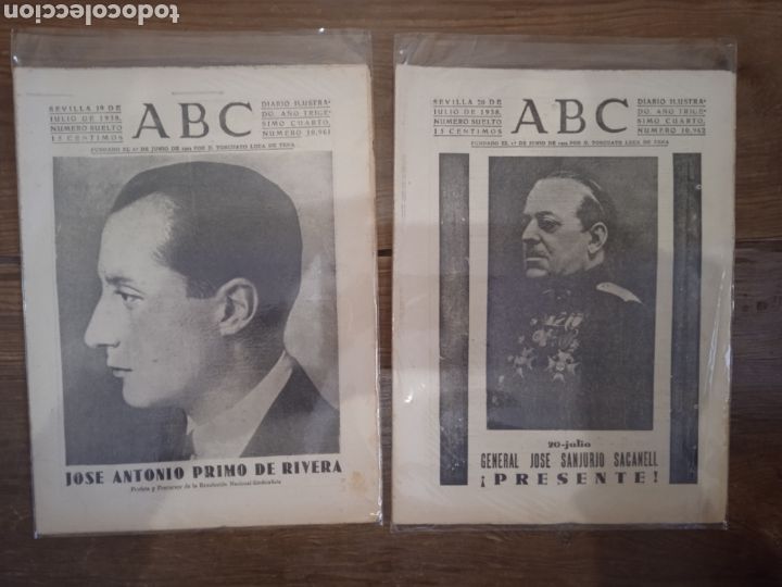 Coleccionismo de Revistas y Peri&oacute;dicos: Diarios ABC 1938