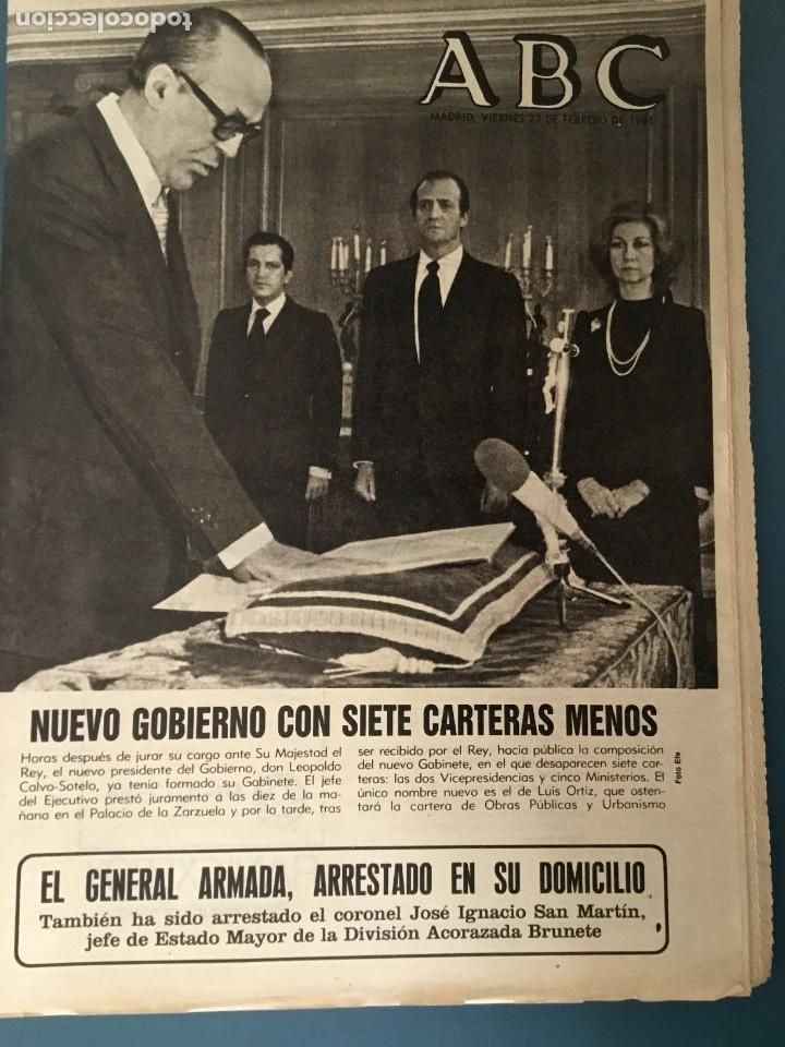 Coleccionismo de Revistas y Peri&oacute;dicos: PERIODICO ABC 27.02.1981. NUEVO GOBIERNO CON SIETE CARTERAS MENOS