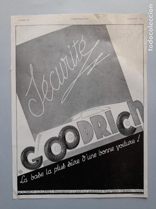 Collection Magazines and Newspapers: PUBLICIDAD ANTIGUA PNEUM&Aacute;TICOS GOODRICH. L'Illustration, 16 de marzo de 1935