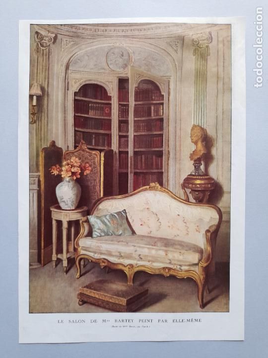 Collection Magazines and Newspapers: L&Aacute;MINA ANTIGUA A COLOR SALON DE MADAME BARTET . L'Illustration, 23 de marzo de 1935