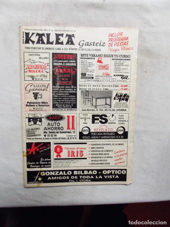 Coleccionismo de Revistas y Peri&oacute;dicos: REVISTA KALEA GASTEIZ N&ordm; 126 JULIO DE 1993