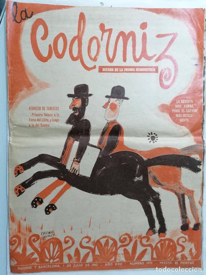Coleccionismo de Revistas y Peri&oacute;dicos: LA CODORNIZ, N&ordm; 1076, JULIO 1962