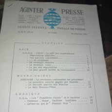 Coleccionismo de Revistas y Periódicos: BOLETIN AGINTER PRESSE Nº 55 ( 28 FEBRERO 1970) DIRIGIDA POR YVES GUÉRIN-SÉRAC REF. UR GAR. Lote 312386433