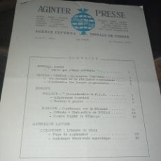 Coleccionismo de Revistas y Periódicos: BOLETIN AGINTER PRESSE Nº 54 ( 15 FEBRERO 1970) DIRIGIDA POR YVES GUÉRIN-SÉRAC REF. UR GAR. Lote 312386673
