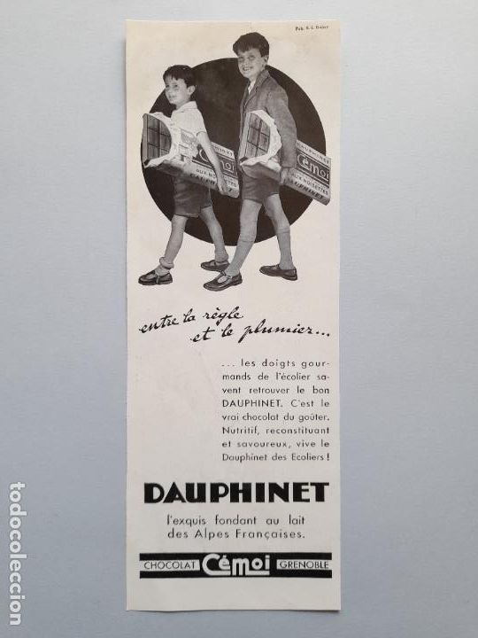 Collection Magazines and Newspapers: PUBLICIDAD ANTIGUA C&Eacute;MOI CHOCOLAT DAUPHINET. L'Illustration, 23 de marzo de 1935
