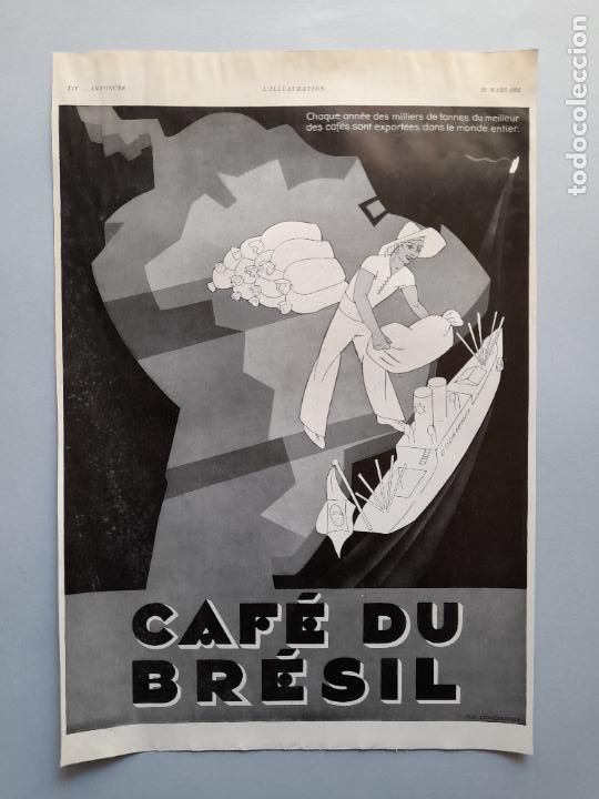 Collection Magazines and Newspapers: PUBLICIDAD ANTIGUA CAF&Eacute; DU BR&Eacute;SIL. L'Illustration, 23 de marzo de 1935