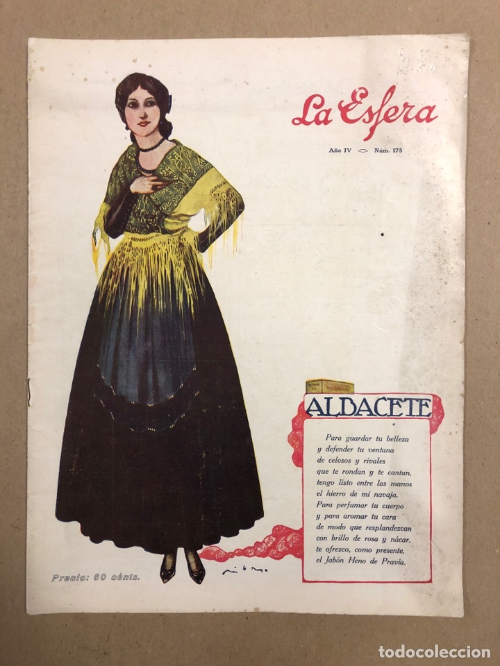 Coleccionismo de revistas y peri&oacute;dicos: LA ESFERA (ILUSTRACI&Oacute;N MUNDIAL) N&deg; 175 (1917). ALBACETE.