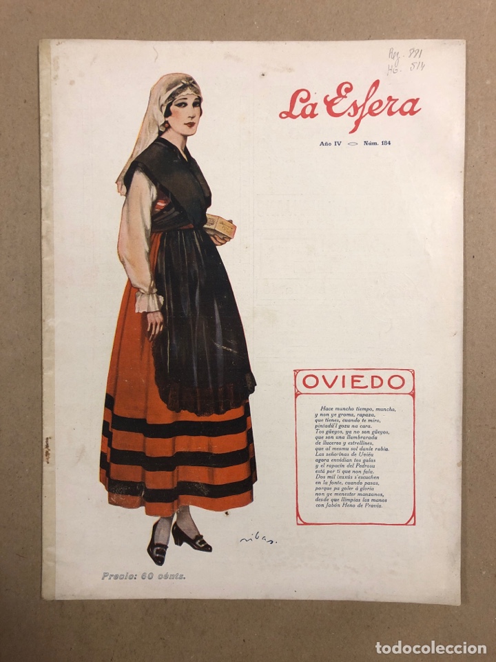 Coleccionismo de revistas y peri&oacute;dicos: LA ESFERA (ILUSTRACI&Oacute;N MUNDIAL) N&deg; 184 (1917). OVIEDO.