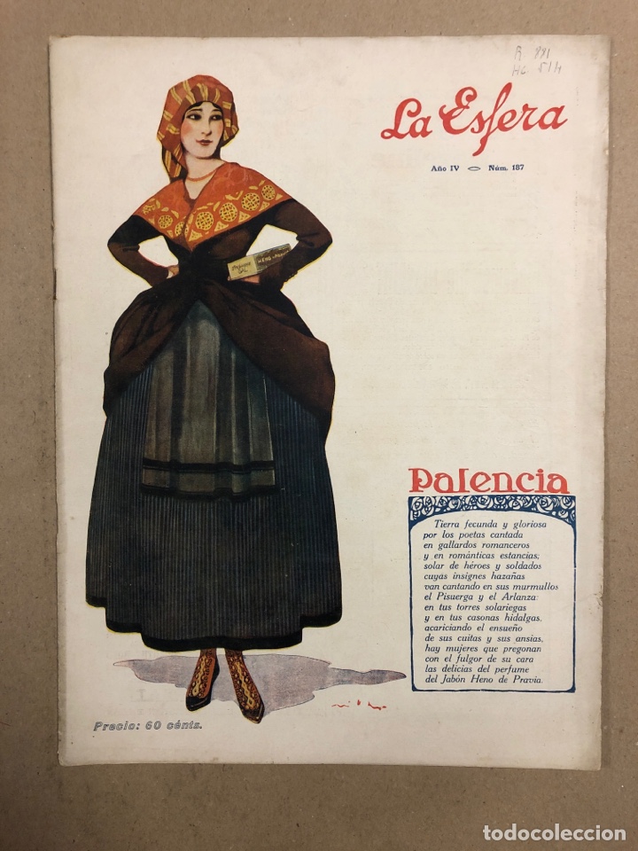 Coleccionismo de Revistas y Peri&oacute;dicos: LA ESFERA (ILUSTRACI&Oacute;N MUNDIAL) N&deg; 187 (1917). PALENCIA