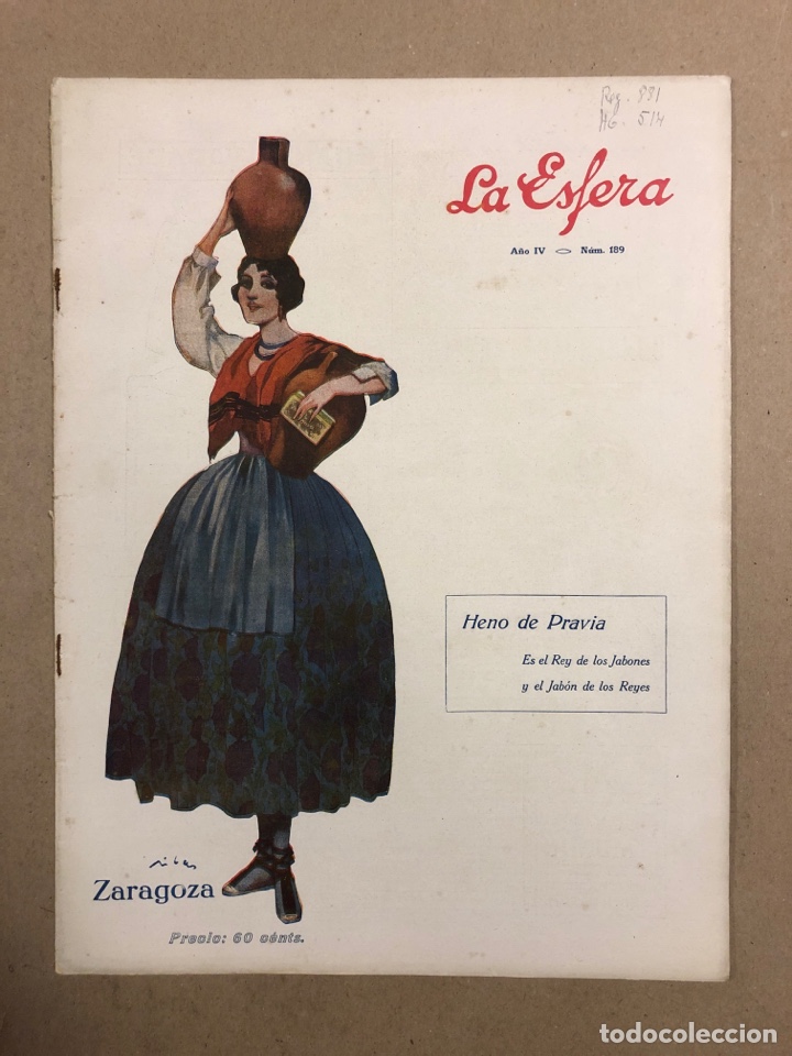 Coleccionismo de Revistas y Peri&oacute;dicos: LA ESFERA (ILUSTRACI&Oacute;N MUNDIAL) N&deg; 189 (1917). ZARAGOZA.