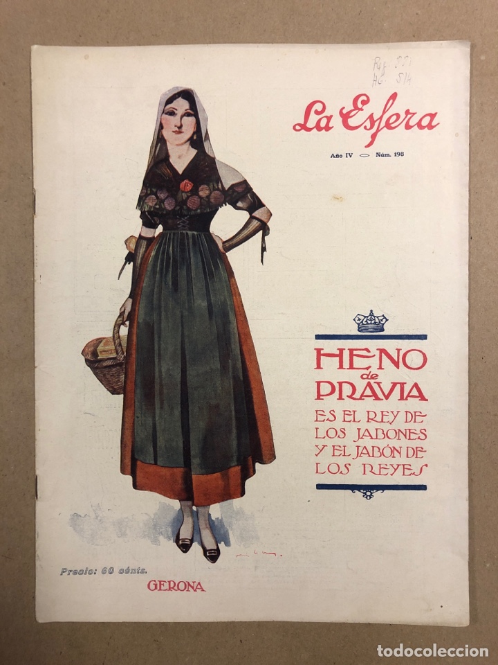 Coleccionismo de revistas y peri&oacute;dicos: LA ESFERA (ILUSTRACI&Oacute;N MUNDIAL) N&deg; 198 (1917). GERONA.