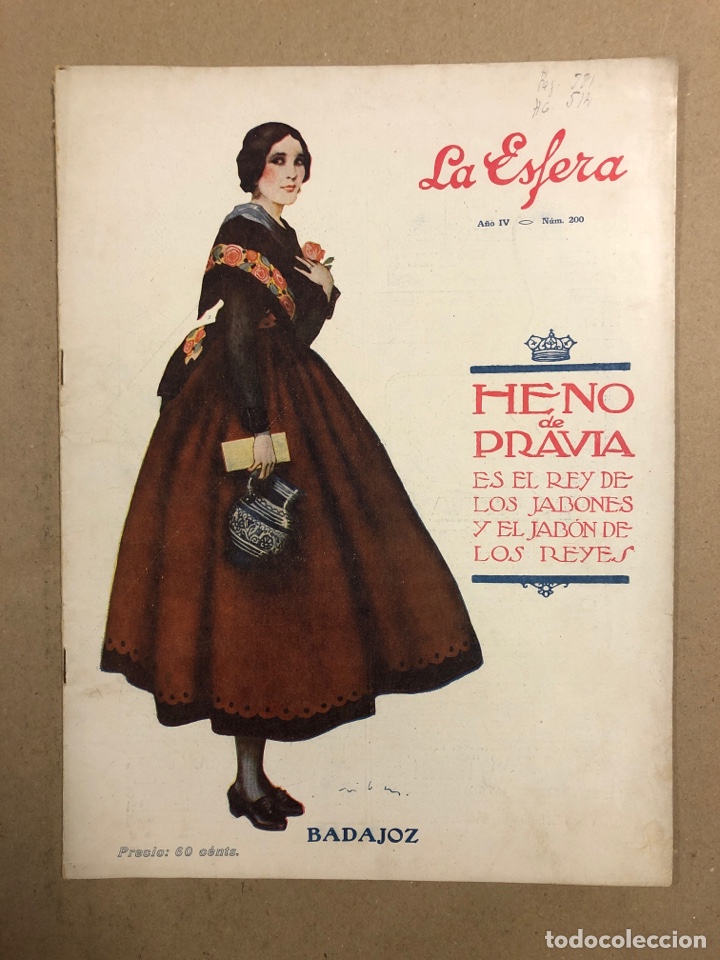 Coleccionismo de revistas y peri&oacute;dicos: LA ESFERA (ILUSTRACI&Oacute;N MUNDIAL) N&deg; 200 (1917). BADAJOZ.