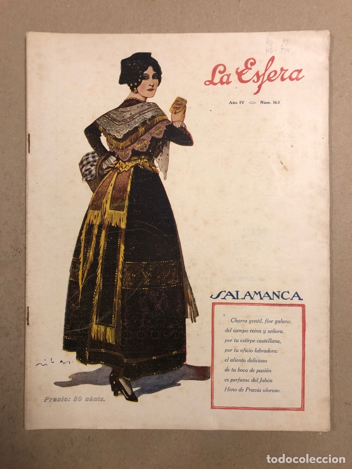 Coleccionismo de revistas y peri&oacute;dicos: LA ESFERA (ILUSTRACI&Oacute;N MUNDIAL) N&deg; 163 (1917). SALAMANCA..