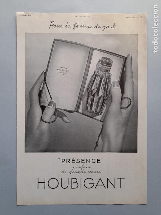 Collection Magazines and Newspapers: PUBLICIDAD ANTIGUA PERFUME PR&Eacute;SENCE. L'Illustration, 2 de marzo de 1935