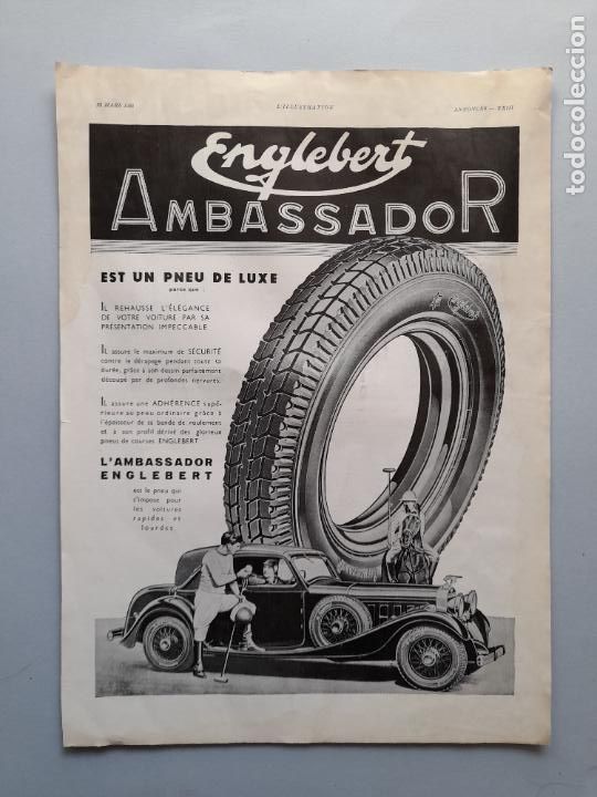 Collection Magazines and Newspapers: PUBLICIDAD ANTIGUA AMBASSADOR ENGLEBERT. L'Illustration, 23 de marzo de 1935