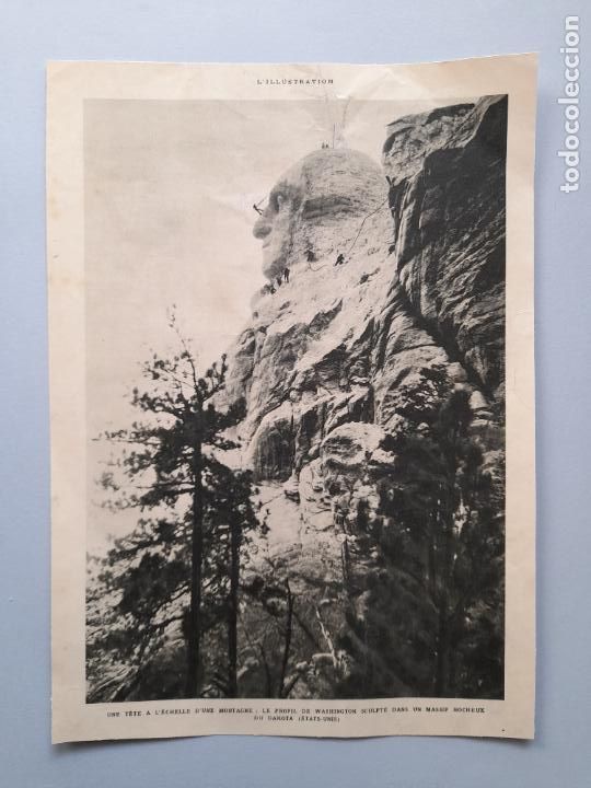 Sammeln von Zeitschriften und Zeitungen: L&Aacute;MINA FOTOGRAF&Iacute;A ANTIGUA MONTE RUSHMORE, l'Illustration 1935