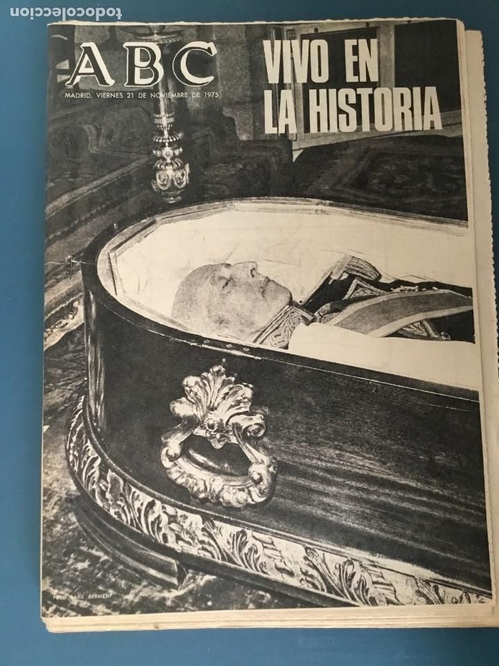 Coleccionismo de Revistas y Peri&oacute;dicos: PERIODICO ABC 21.11.1975. FRANCO HA MUERTO. VIVO EN LA HISTORIA
