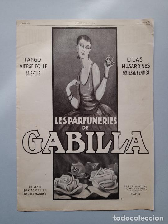 Sammeln von Zeitschriften und Zeitungen: PUBLICIDAD ANTIGUA LES PARFUMAIRES DE GABILLA. L'Illustration, 8 de agosto de 1925