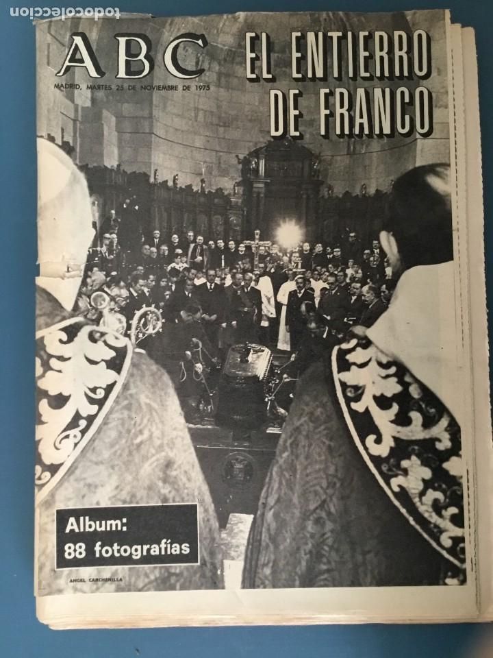 Coleccionismo de Revistas y Peri&oacute;dicos: PERIODICO ABC 25.11.1975. EL ENTIERRO DE FRANCO