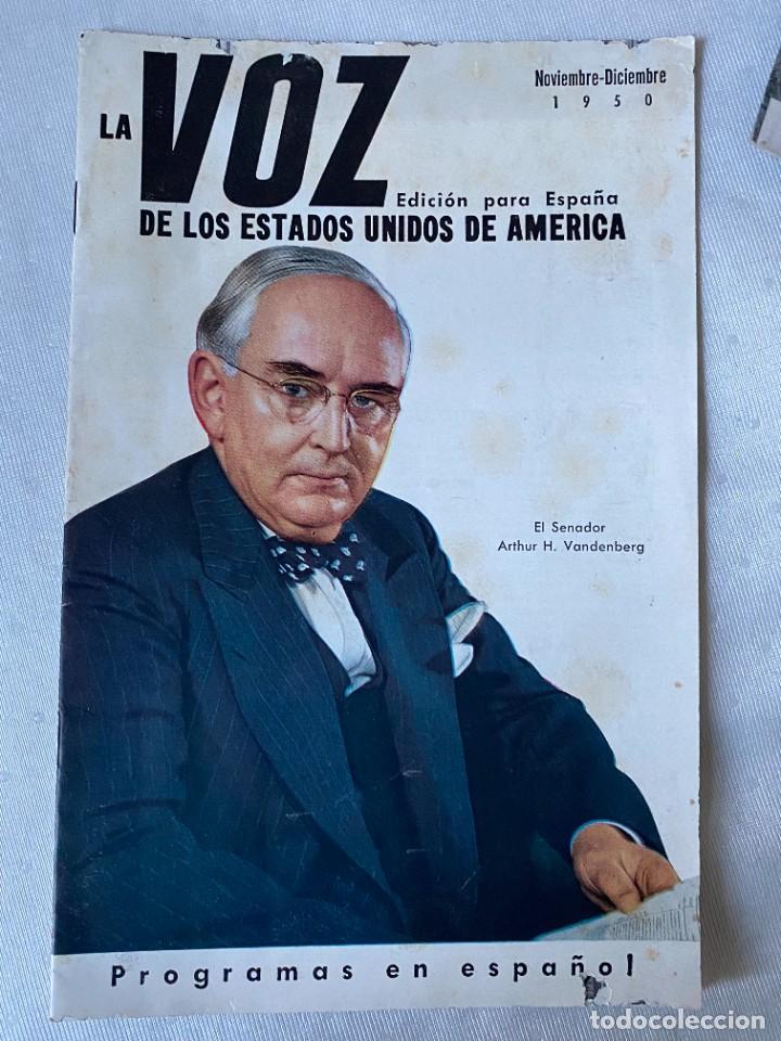 Collectionnisme de Revues et Journaux: LA VOZ DE LOS ESTADOS UNIDOS DE AMERICA NOVIEMBRE-DICIEMBRE 1950. PROGRAMAS DE RADIO