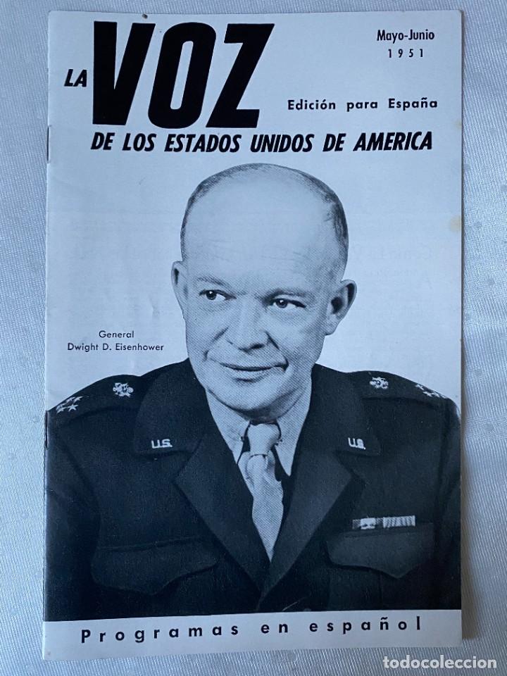 Collectionnisme de Revues et Journaux: LA VOZ DE LOS ESTADOS UNIDOS DE AMERICA MAYO-JUNIO 1951. EISENHOWER RADIO