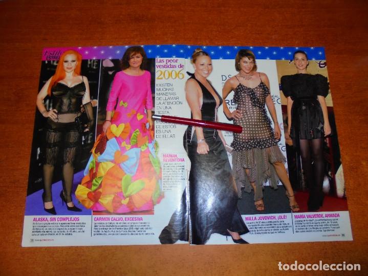 Coleccionismo de Revistas y Peri&oacute;dicos: CLIPPING 2007: ALASKA- MARIAH CAREY- MILLA JOVOVICH- MAR&Iacute;A VALVERDE- ESPERANZA AGUIRRE- CHRISTINA AG
