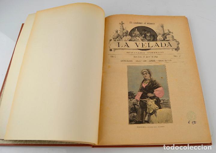 Collection Magazines and Newspapers: La velada, semanario ilustrado, 1892, n&uacute;meros 3, 4, 5 y 6, Barcelona. 34,5x24,5cm