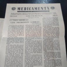 Coleccionismo de Revistas y Periódicos: SUPLEMENTO INFORMATIVO DE MEDICAMENTA Nº 124 DE 12/MAYO/1962 CON SU SOBRE ORIGINAL. Lote 313159013