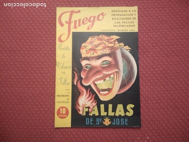 Coleccionismo de revistas y peri&oacute;dicos: REVISTA FALLERA FUEGO 1966 Fallas de Valencia
