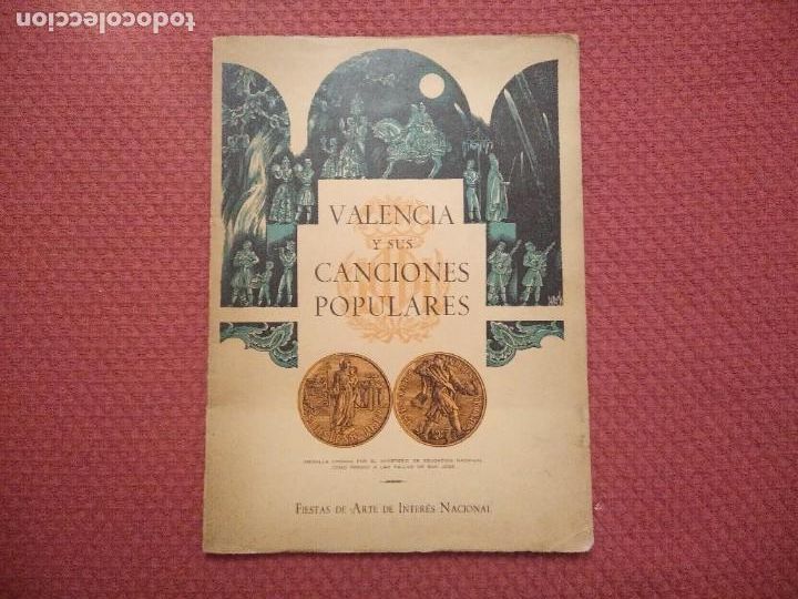 Coleccionismo de Revistas y Peri&oacute;dicos: VALENCIA Y SUS CANCIONES POPULARES Edici&oacute;n 1966