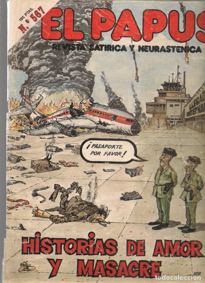 Coleccionismo de Revistas y Peri&oacute;dicos: EL PAPUS. N&ordm; 567. HISTORIAS DE AMOR Y MASACRE. (ST/.3)