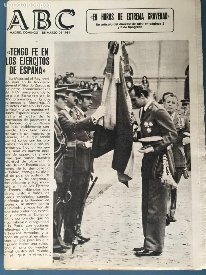 Coleccionismo de Revistas y Peri&oacute;dicos: PERIODICO ABC 11.03.1981. TENGO FE EN LOS EJERCITOS DE ESPA&Ntilde;A