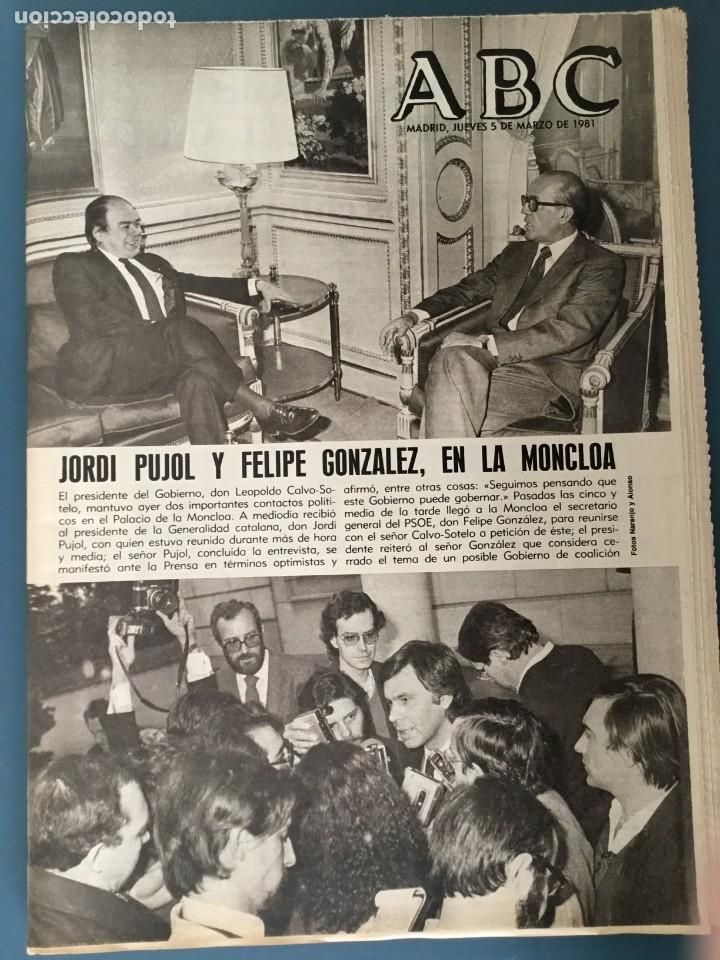 Coleccionismo de Revistas y Peri&oacute;dicos: PERIODICO ABC 05.03.1981. FELIPE GONZALEZ Y JORDI PUJOL EN LA MONCLOA