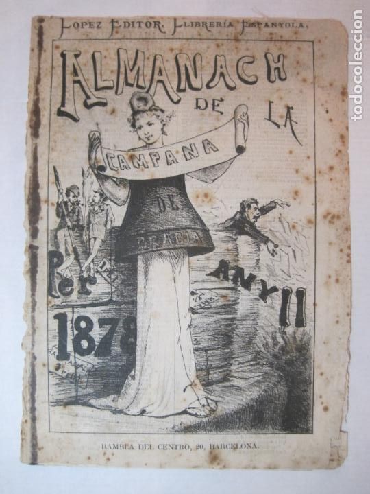 Coleccionismo de revistas y peri&oacute;dicos: APELES MESTRES-LA CAMPANA DE GRACIA-A&Ntilde;O 1878-ALMANACH-REVISTA ANTIGUA-VER FOTOS-(K-5486)