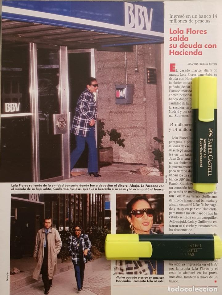 Coleccionismo de revistas y peri&oacute;dicos: Reportaje Lola Flores 22.03.91