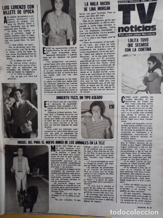Collectionnisme de Revues et Journaux: LINA MORGAN LUIS LORENZO LOLITA FLORES MIGUEL DEL PINO UMBERTO TOZZI