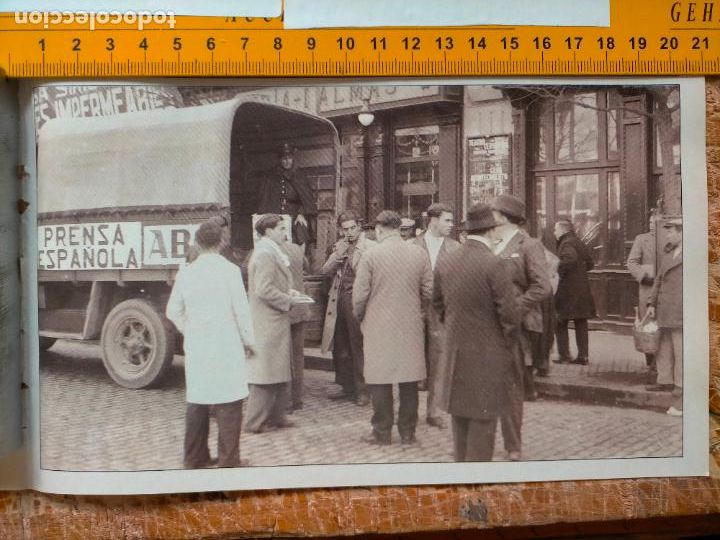 Coleccionismo de Revistas y Peri&oacute;dicos: antiguo recorte informacion grafica : SEVILLA 1934 CAMION REPARTO PRENSA ESPA&Ntilde;OLA ABC HUELGA
