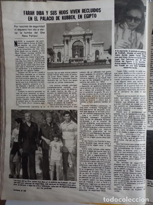 Coleccionismo de revistas y peri&oacute;dicos: FARAH DIBA EN EGIPTO