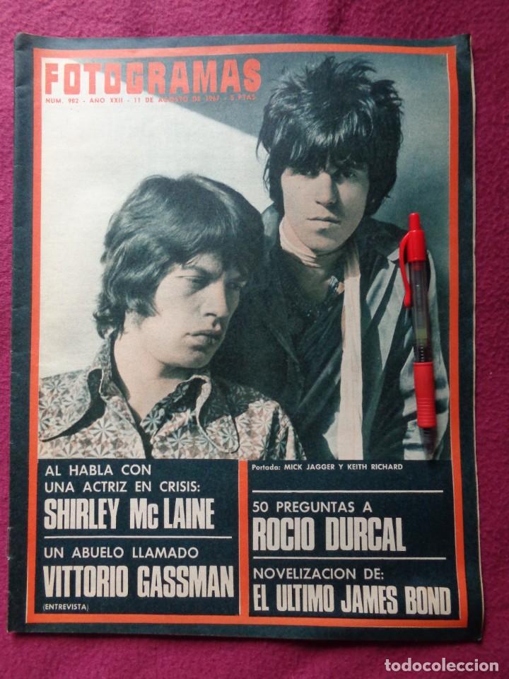Coleccionismo de Revistas y Peri&oacute;dicos: REVISTA FOTOGRAMAS 1967 - ROLLING STONES - DIABOLIK - 007 - FRANCE GALL- ROCIO DURCAL-V. GASSMAN...