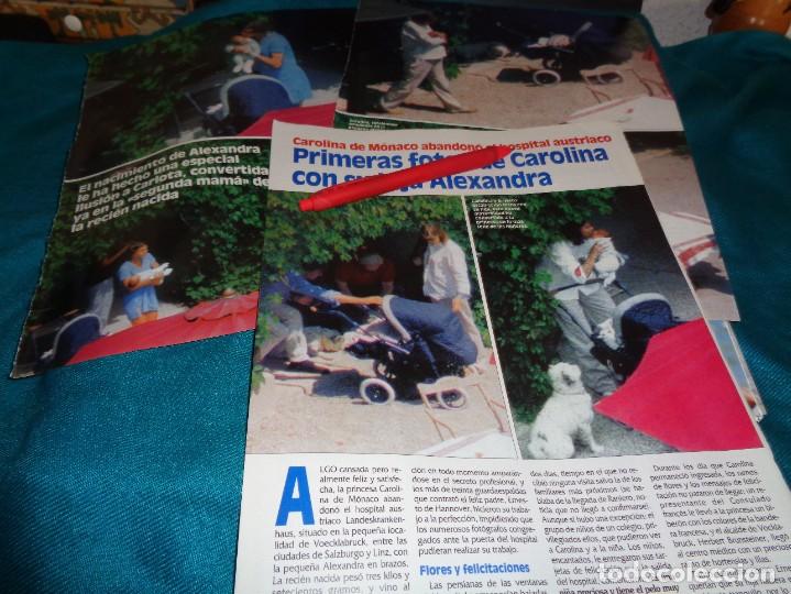 Colecionismo de Revistas e Jornais: RECORTE : PRIMERAS FOTOS DE CAROLINA DE MONACO CON SU HIJA ALEXANDRA. HOLA, AGTO 1999 (#)