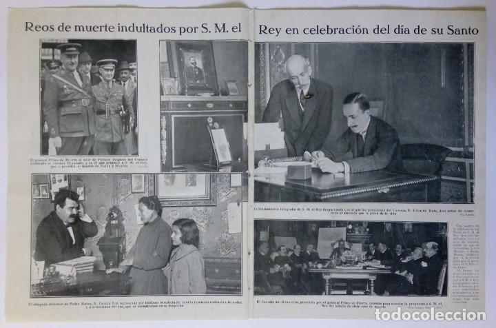 Collezionismo di Riviste e Giornali: 1924 HOJAS REVISTA MADRID CONDENADOS A MUERTE INDULTADOS POR REY ALFONSO XIII EN SU SANTO - DATO