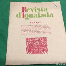 Coleccionismo de Revistas y Periódicos: REVISTA D'IGUALADA. AÑO 1929