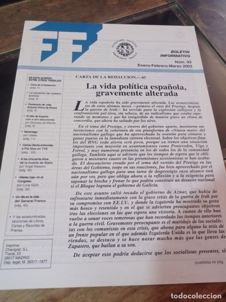 Coleccionismo de revistas y peri&oacute;dicos: REVISTA FUNDACION FRANCISCO FRANCO N&ordm; 93 REF. UR EST