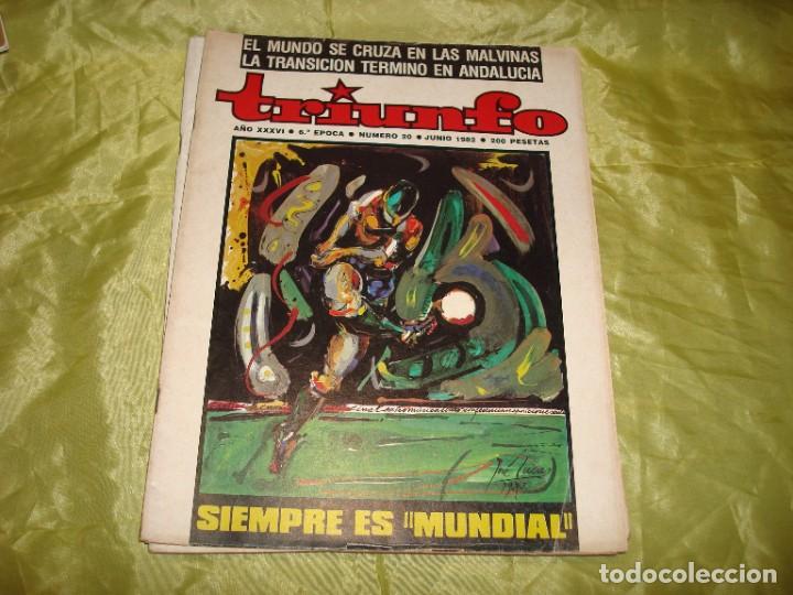 Coleccionismo de revistas y peri&oacute;dicos: REVISTA TRIUNFO. N&ordm; 20. JUNIO 1982 . SIEMPRE ES MUNDIAL