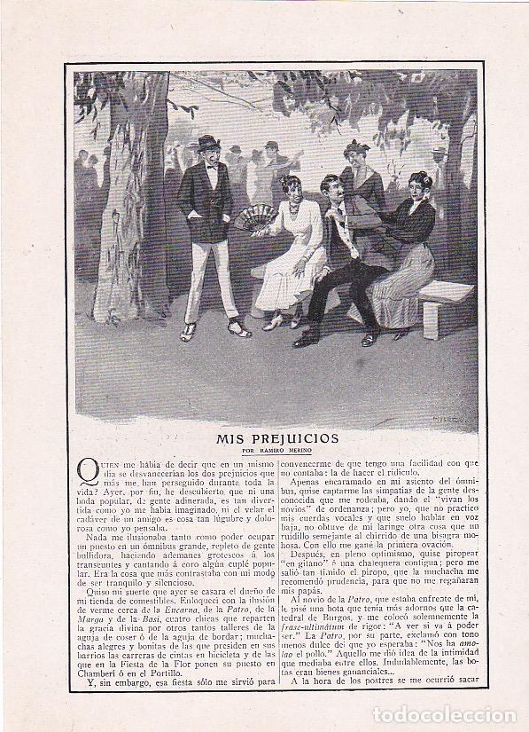 Sammeln von Zeitschriften und Zeitungen: Mis prejuicios / cuento por Ramiro Merino; dibujos de Huertas - 1917