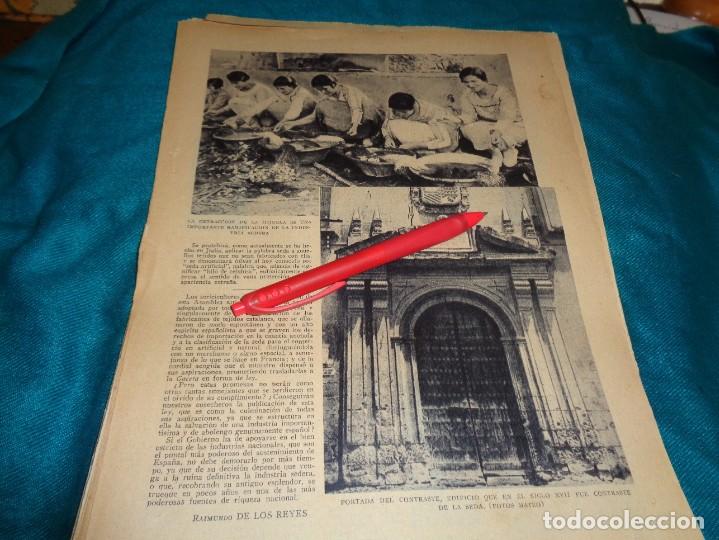 Coleccionismo de Revistas y Peri&oacute;dicos: RECORTE : INDUSTRIA SEDERA, EXTRACCION DE LA HIJUELA. PORTADA DEL CONTRATE. ABC, ENERO 1932