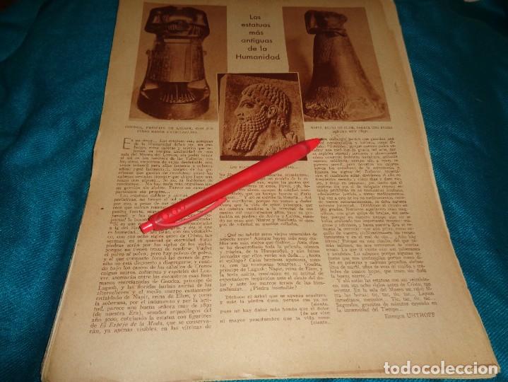 Coleccionismo de Revistas y Peri&oacute;dicos: RECORTE : LAS ESTATUAS MAS ANTIGUAS DE LA HUMANIDAD. ASIRIA. ABC, ENERO 1932