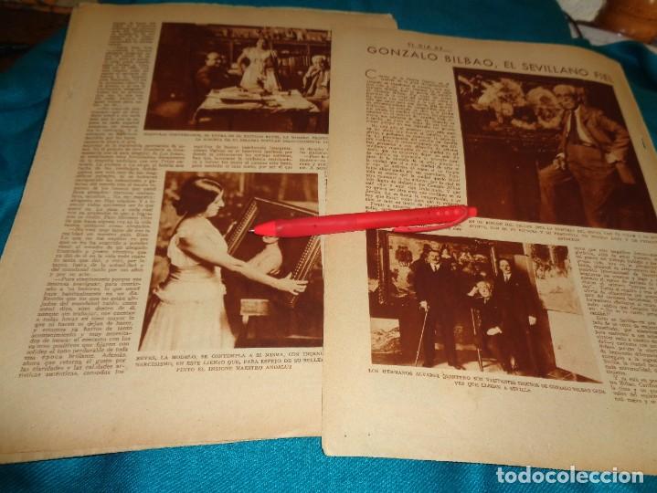 Coleccionismo de Revistas y Peri&oacute;dicos: RECORTE : EL PINTOR GONZALO DE BILBAO. LOS HERMANOS ALVAREZ QUINTERO. ABC, ENERO 1932