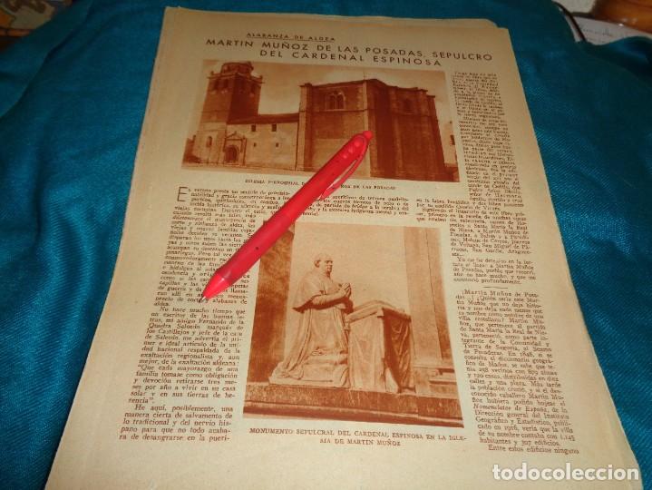 Coleccionismo de Revistas y Peri&oacute;dicos: RECORTE : SEPULCRO DEL CARDENAL ESPINOSA, MARTIN MU&Ntilde;OZ DE LAS POSADAS. ABC, ENERO 1932