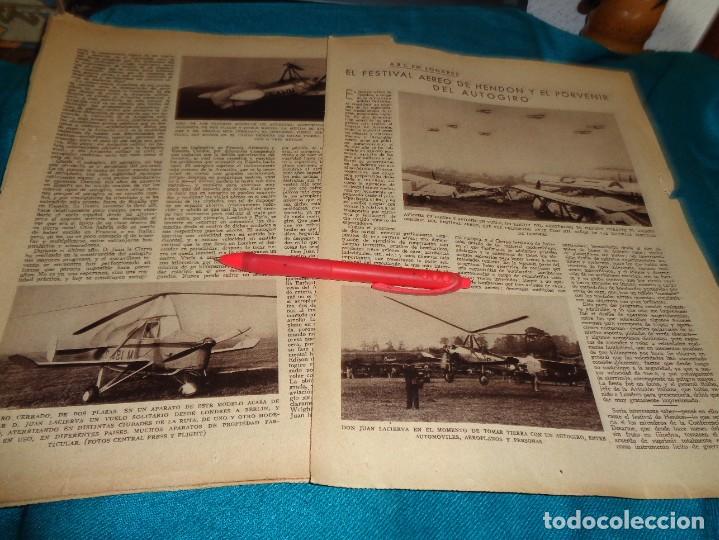 Coleccionismo de Revistas y Peri&oacute;dicos: RECORTE : EL FESTIVAL AEREO DE HENDON Y EL PORVENIR DEL AUTOGIRO. ABC, ABRIL 1931